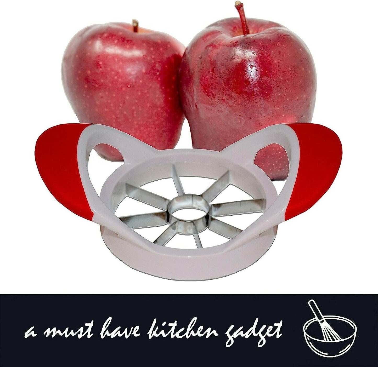 Premium Stainless Steel Apple Slicer, Corer and Divider, Easy to Use Kitchen Gadget