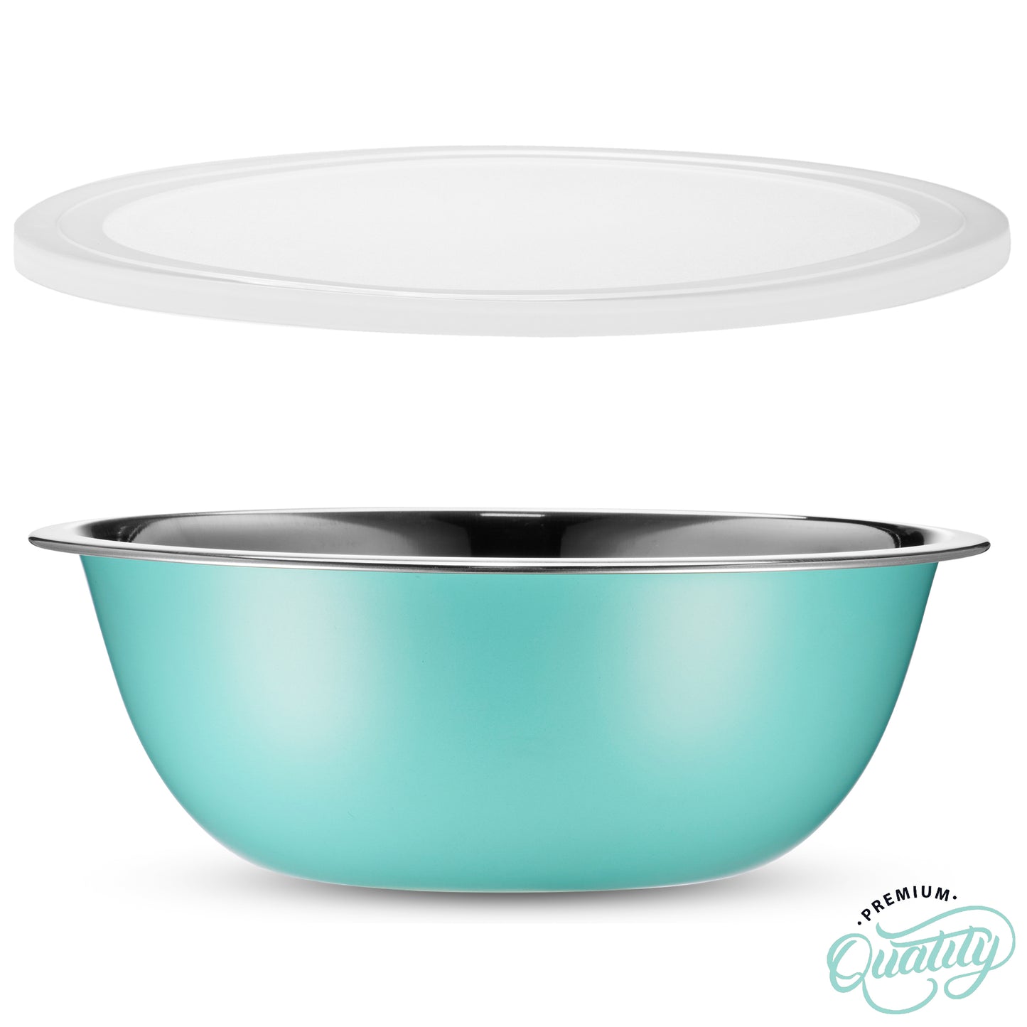 Stainless Steel Mixing Bowls With Lids Set, Blue