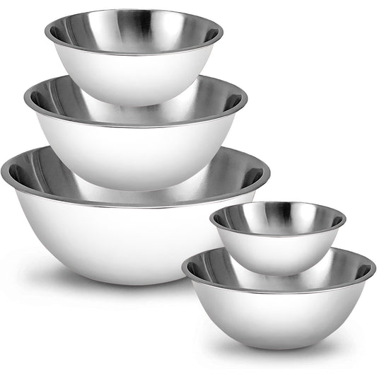 Stainless Steel Mixing Bowls Set - White